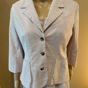 Isaac Mizrahi lavender seersucker jacket & dress